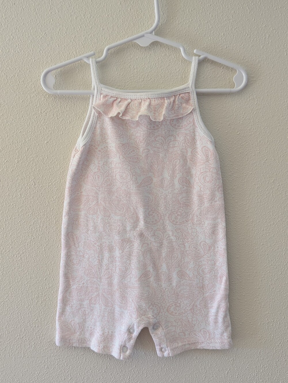 Baby Pink Paisley Romper